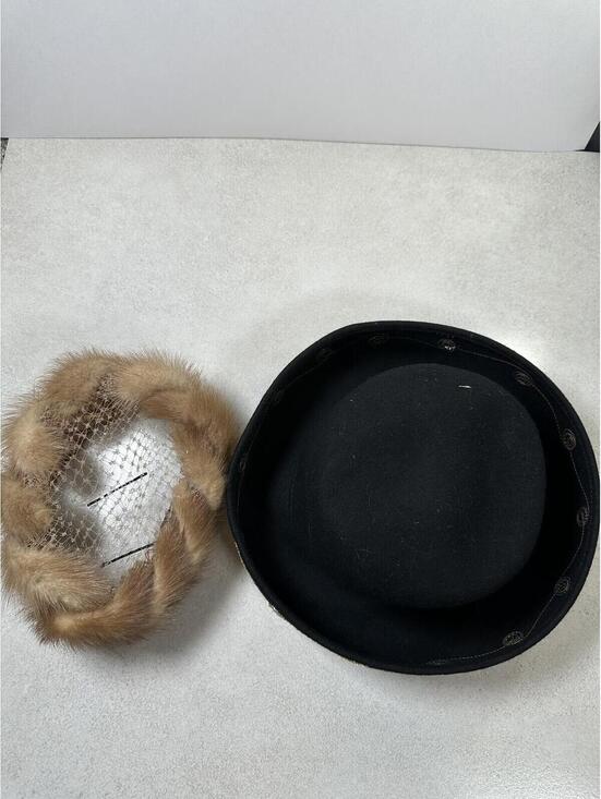 VTG Women’s Hat Lot Fascinator Pillbox Veil Mink Wool 6 Pc Merrimac main image 8